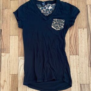 Rue21 Blue Polo Fitted Short Sleeve T-Shirt